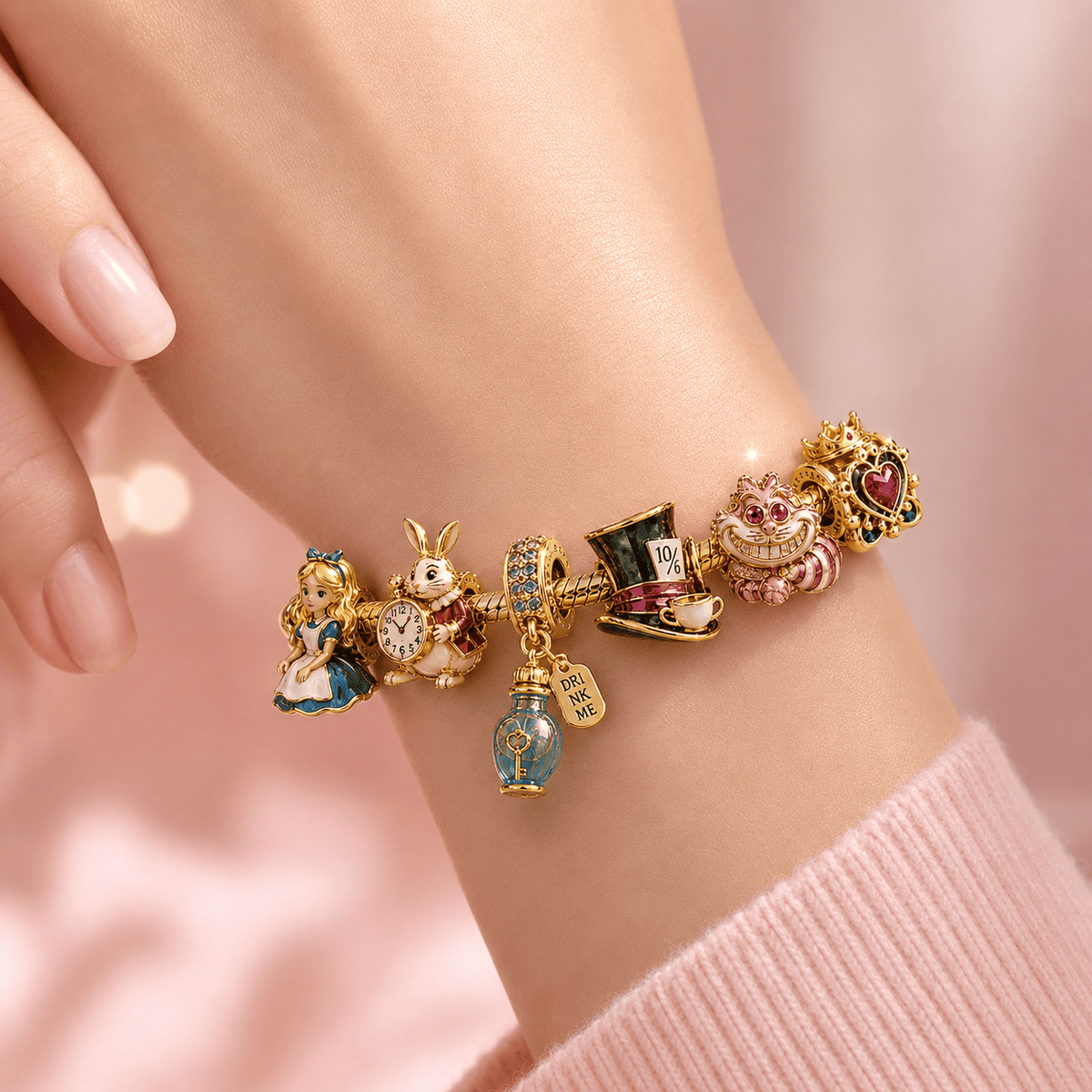 ALW Gold Charm Bracelet Set VTH