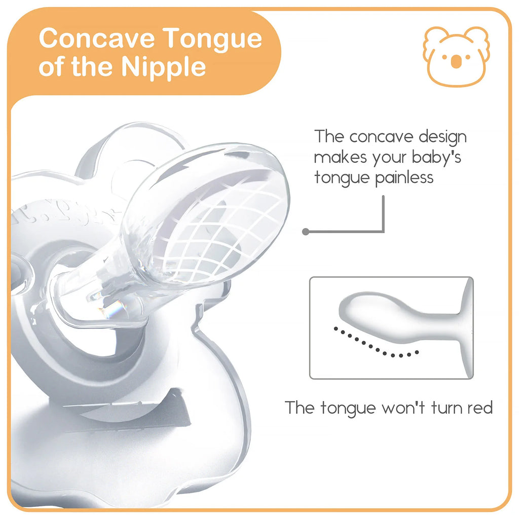 TYRY.HU 2PCS Koala Silicone Baby Pacifier Food Grade Newborn Soother Solid Color Dummies for Bebe Silicone Nipple