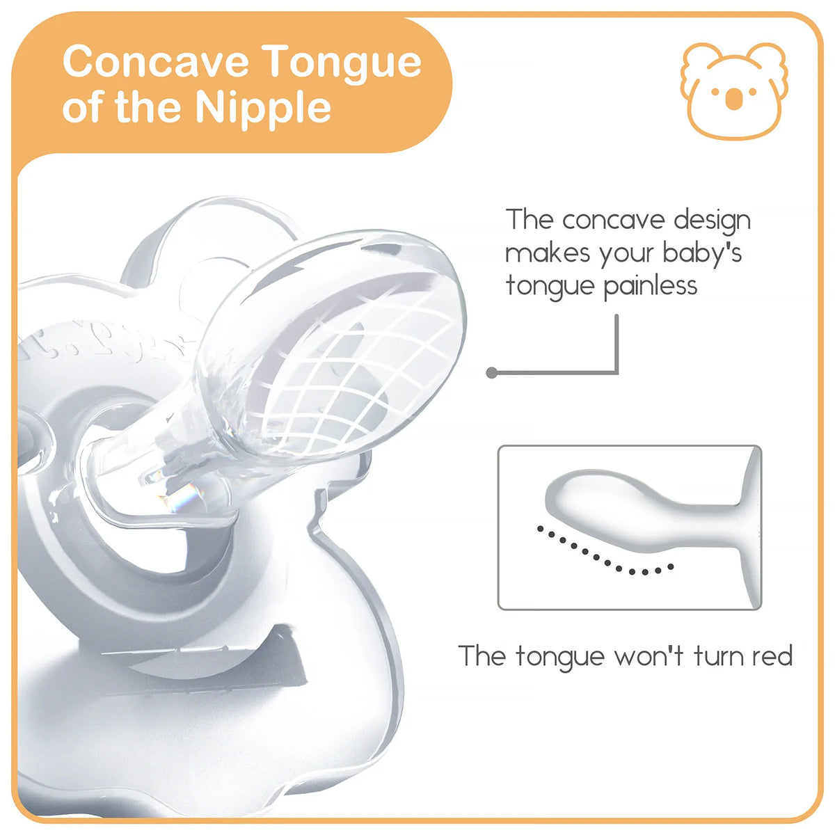 TYRY.HU 2PCS Koala Silicone Baby Pacifier Food Grade Newborn Soother Solid Color Dummies for Bebe Silicone Nipple