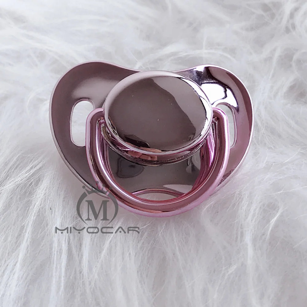 MIYOCAR unique design gold pink 3 size choose bling pacifiers SGS pass food grade BPA free pacifier dummy P10